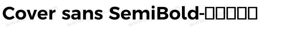 Cover sans SemiBold字体转换